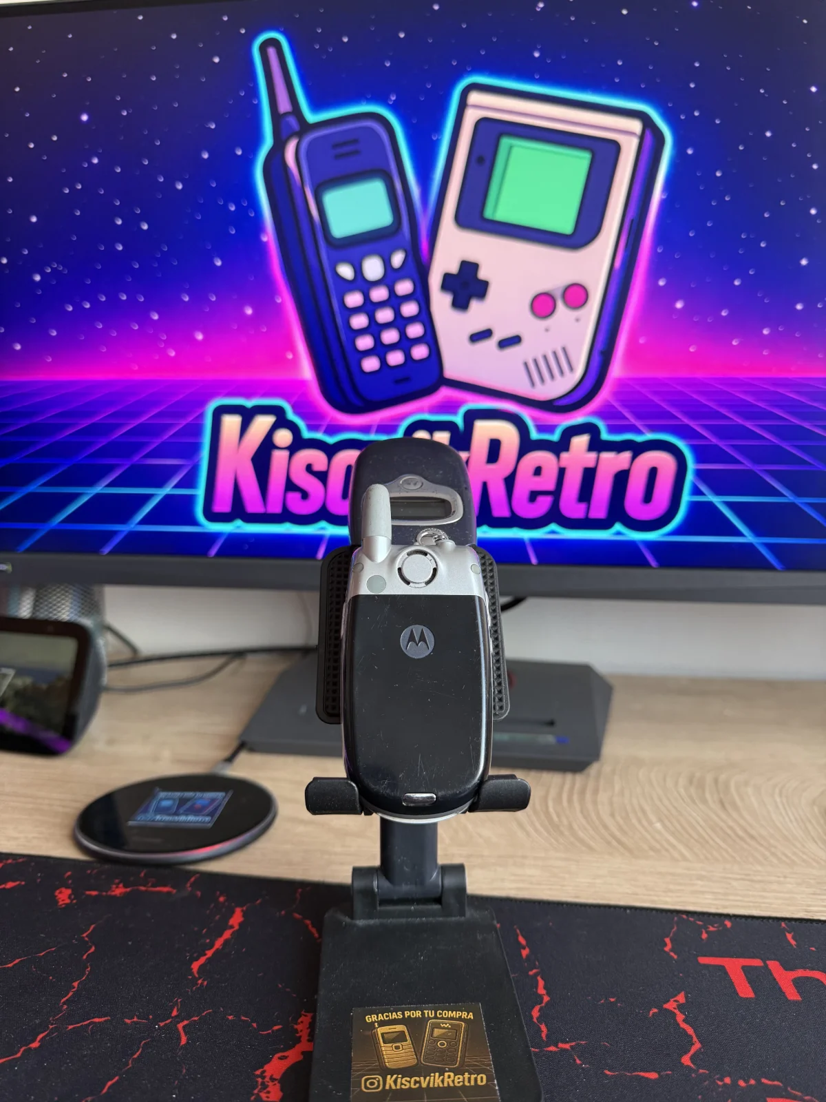 Motorola V300 azul — cerrado, vista trasera