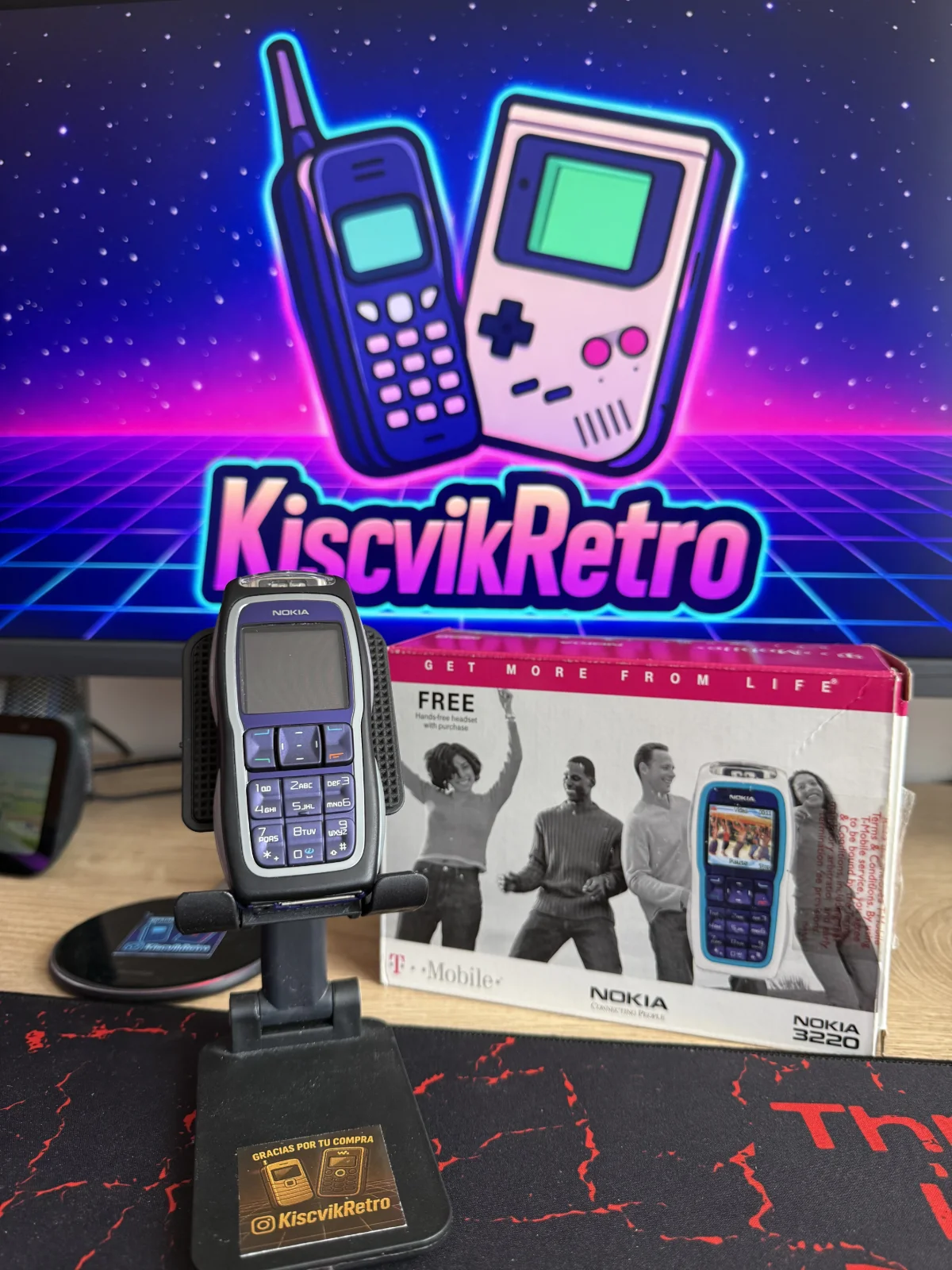 Nokia 3220 negro — vista frontal